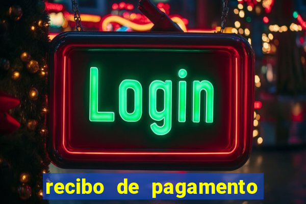 recibo de pagamento simples word